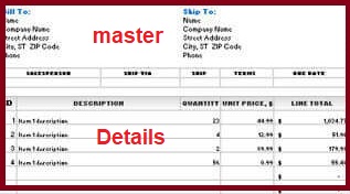 بداية تصميم فاتورة مبيعات ومشتريات POS master details 