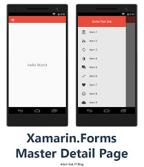 قائمة ماستر وديتلز Xamarin forms master details menu قائمة ماستر وديتلز Xamarin forms master details menu