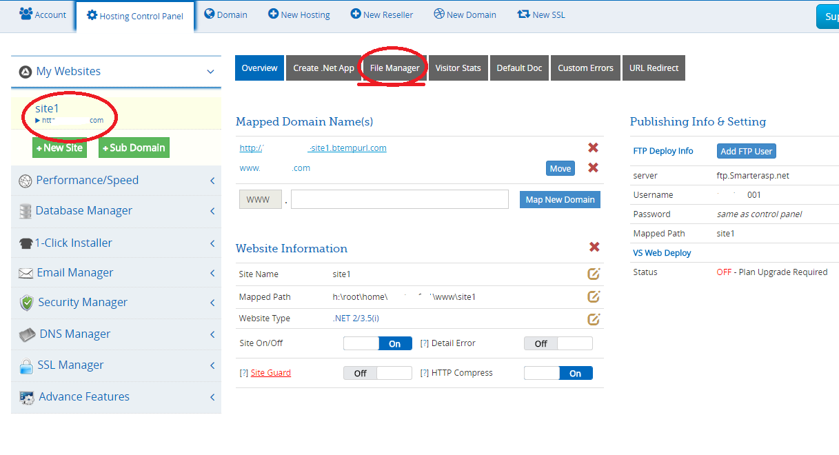 smarterasp hosting database and connection string