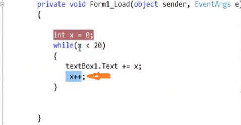  مشكلة الدخول بتنفيذ الى مالانهاية باستخدام  C# while loop