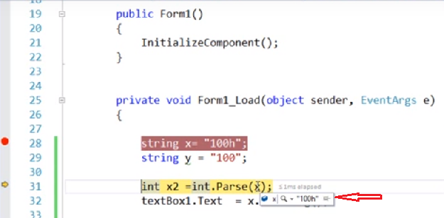  كيفية تتبع الاخطاء بلغة السي شارب #How trace error breakpoint in C